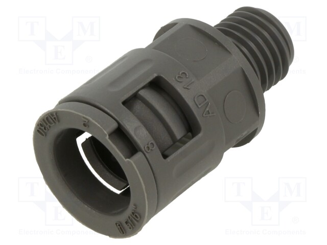 Straight terminal connector; Thread: metric,outside; -40÷115°C