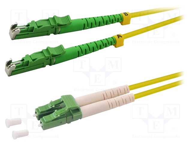 Fiber patch cord; OS2; LC/APC,LSH/APC; 2m; LSZH; yellow