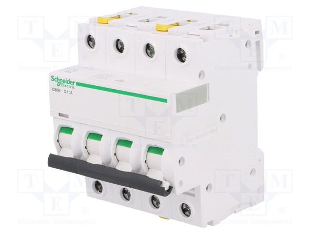 Circuit breaker; 400VAC; Inom: 10A; Poles: 4; DIN; Charact: C; 6kA