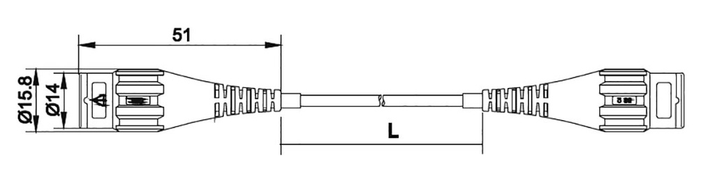 Test lead; 2x BNC male plug; Len: 2m; black; Z: 50Ω; Mat: brass