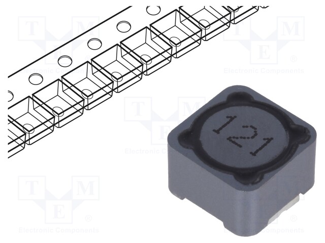 Inductor: wire; SMD; 120uH; 1.6A; 250mΩ; 12x12x8mm; ±20%; -40÷125°C