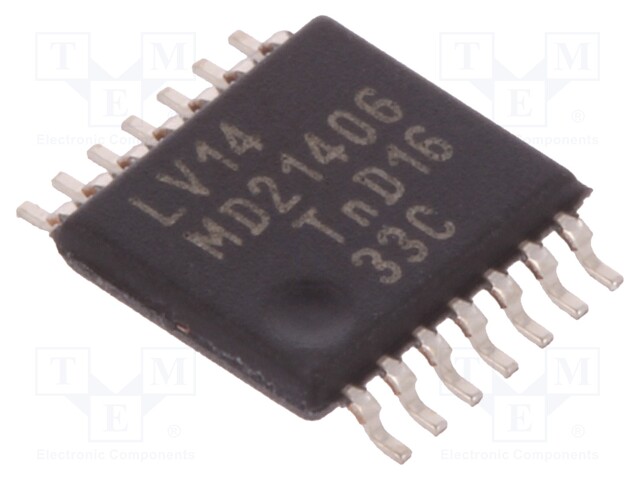 IC: digital; inverting,Schmitt trigger; SMD; TSSOP14; Series: LV