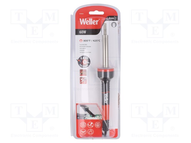 Soldering iron: with htg elem; 60W; 230V