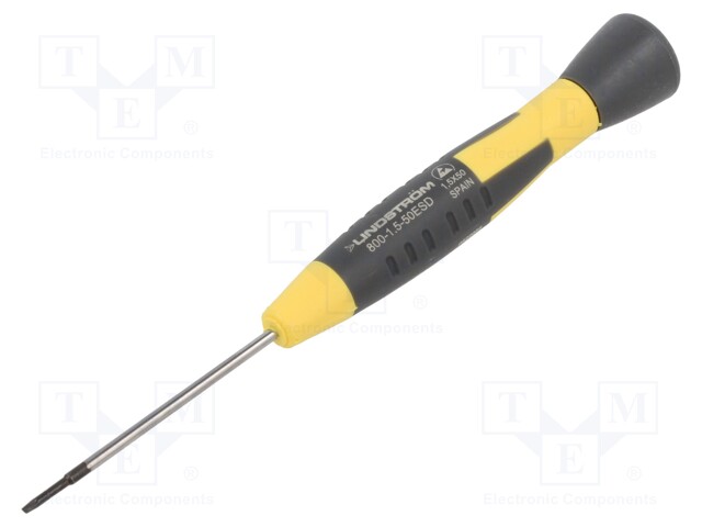 Screwdriver; slot; precision; 1,5x0,25mm; ESD; Blade length: 50mm