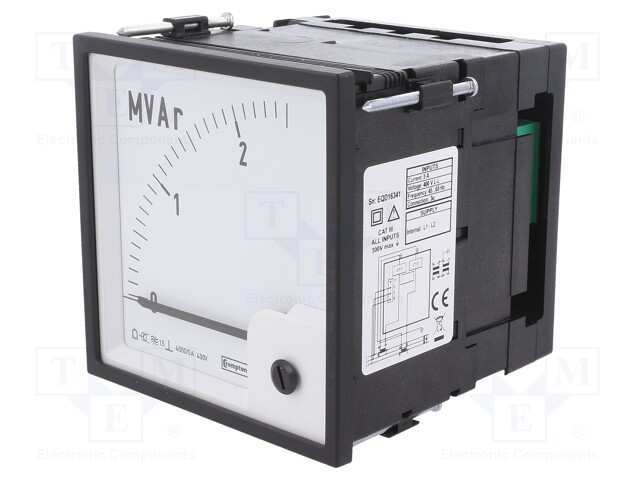 Meter: panel; analogue; 0÷2.5VAR; Iin: 5A; Class: 1,5; 50÷60Hz; panel