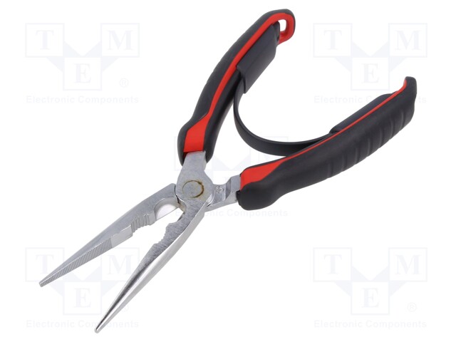 Pliers; half-rounded nose; 200mm