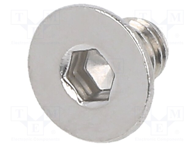 Screw; M4x6; DIN: 7991; Head: countersunk; imbus; HEX 2,5mm