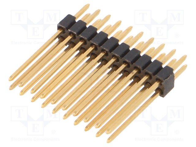 Pin header; pin strips; male; PIN: 20; straight; 1.27mm; THT; 2x20
