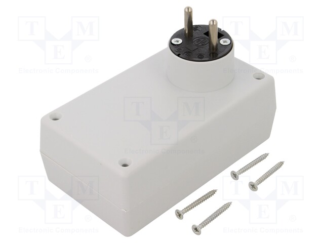 Enclosure: for power supplies; X: 71mm; Y: 120mm; Z: 45mm; grey