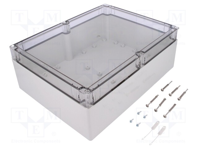 Enclosure: multipurpose; X: 232mm; Y: 302mm; Z: 110mm; TG ABS; ABS