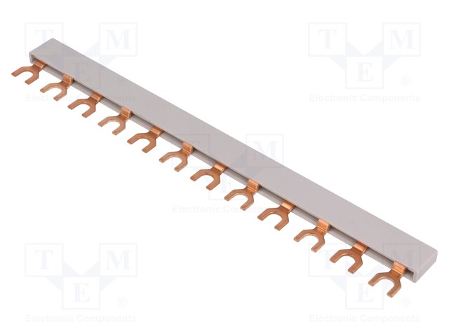 Busbar; 10mm2; Poles: 2; Urated: 240/415V; Usurge rated: 4kV; fork