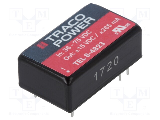 Converter: DC/DC; 8W; Uin: 36÷75V; Uout: 15VDC; Uout2: -15VDC; DIP16