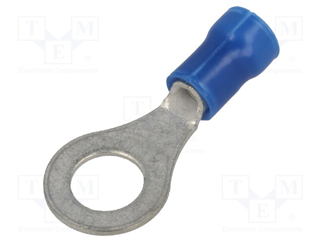 Ring terminal; M6; 1÷2.5mm2; crimped; for cable; insulated; tinned