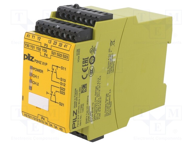 Module: safety relay; Series: P2HZ X1P; IN: 2; OUT: 4; Mounting: DIN