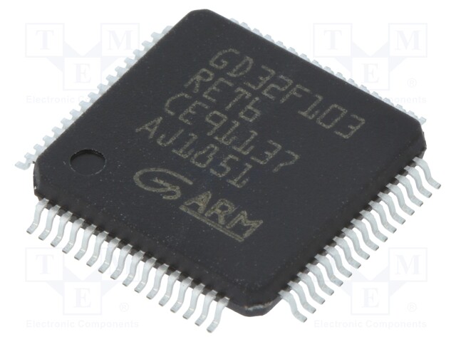 ARM microcontroller; SRAM: 64kB; Flash: 512kB; LQFP64; 0÷70°C