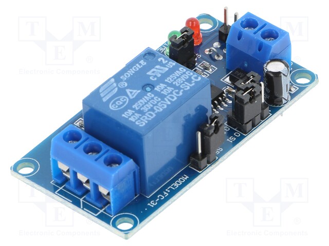 Module: relay; Channels: 1; 5VDC; max.250VAC; 10A