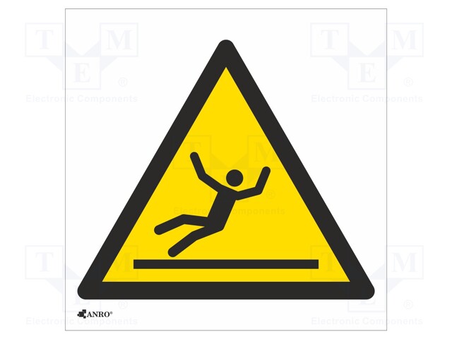 Safety sign; warning; Mat: self-adhesive folie; W: 200mm; H: 200mm