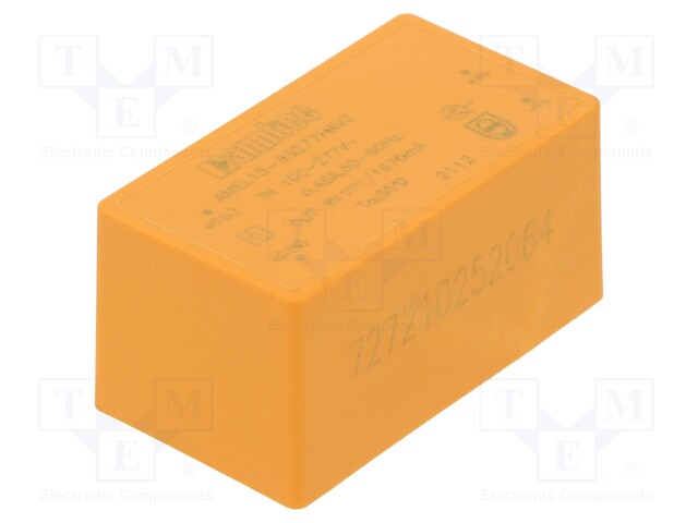 Converter: AC/DC; 15W; Uout: 9VDC; Iout: 1.67A; 87%; Mounting: PCB