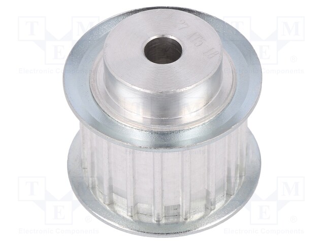 Belt pulley; AT5; W: 16mm; whell width: 27mm; Ø: 27.4mm; aluminium