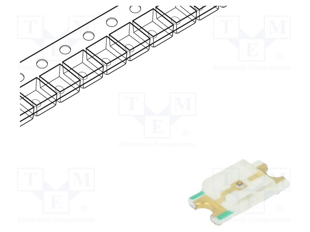 LED; SMD; 1206; green-yellow; 18÷100mcd; 3.2x1.6x0.7mm; 140°; 20mA