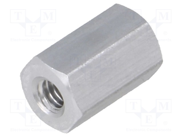 Screwed spacer sleeve; Int.thread: M2,5; 8mm; hexagonal