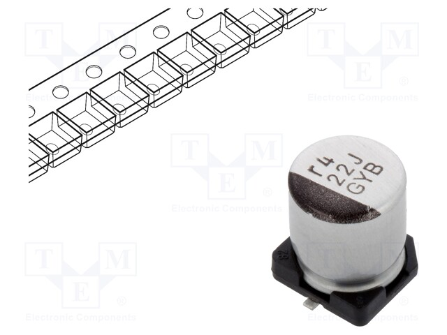 Capacitor: hybrid; 22uF; 63VDC; ESR: 80mΩ; ±20%; -55÷105°C; 1.5A