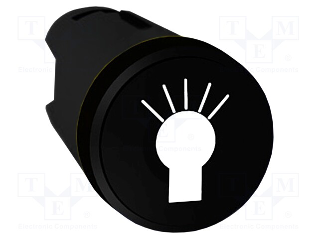 Switch: push-button; Stabl.pos: 1; 22mm; black; Illumin: none; IP66