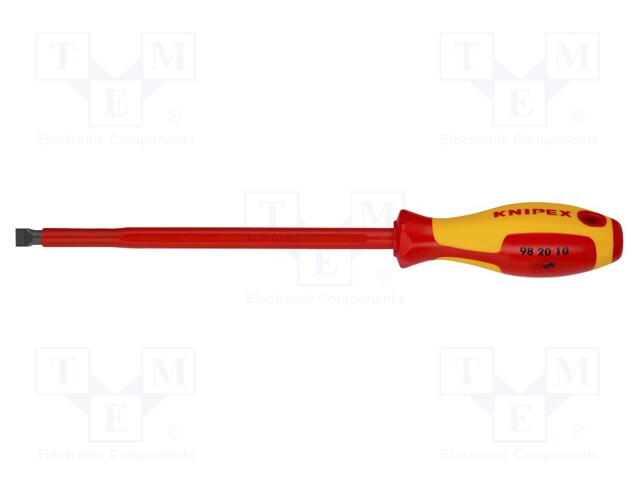 Screwdriver; insulated; slot; 10,0x1,6mm; Blade length: 200mm