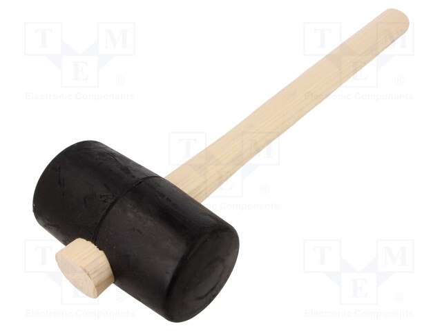 Hammer; 350mm; 780g; 75mm; round; rubber; wood; Conform to: DIN 5128