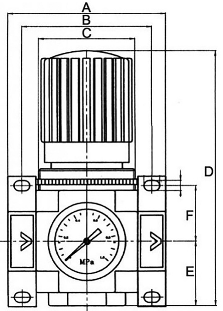 Pressure regulator; 1700l/s; 1.5÷12bar; Thread: G 1/4"; Flowmatik