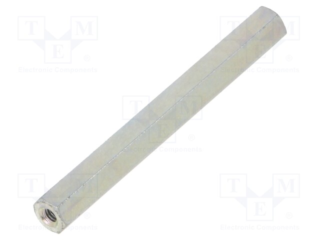 Screwed spacer sleeve; Int.thread: M2,5; 45mm; hexagonal; steel