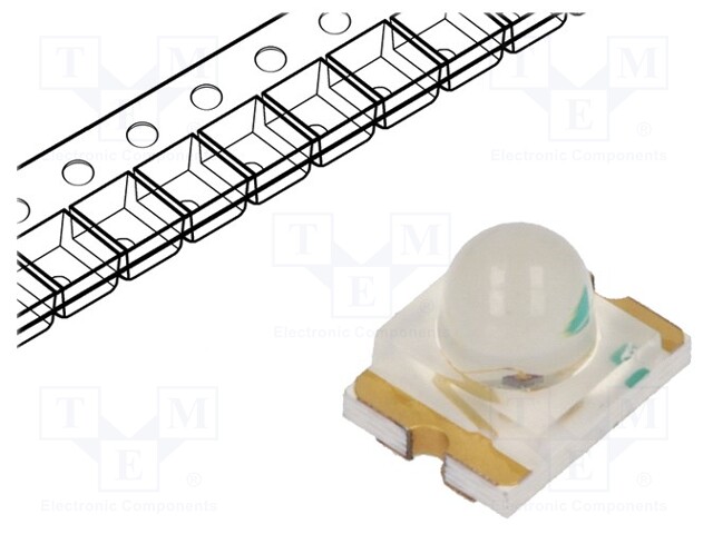 LED; SMD; 1210; red; 180÷285mcd; 3.2x2.4x2.4mm; 15°; 2÷2.4V; 20mA