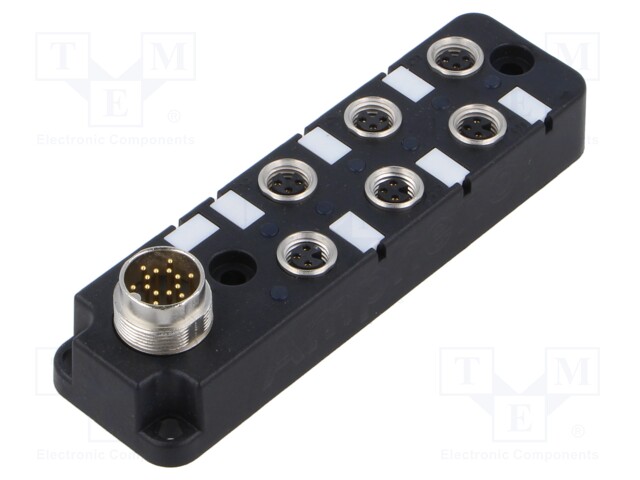 Distribution box; M8; PIN: 3; socket; 3A; -40÷105°C; IP67; IN: 6