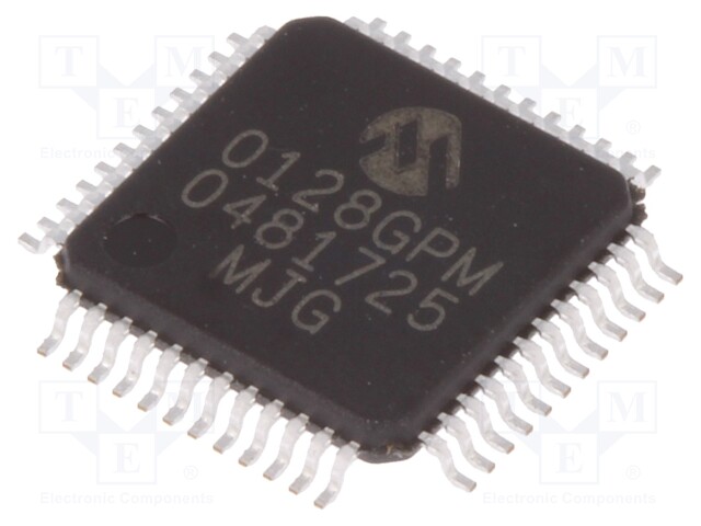 PIC microcontroller; Memory: 128kB; SRAM: 16kB; 2÷3.6VDC; SMD