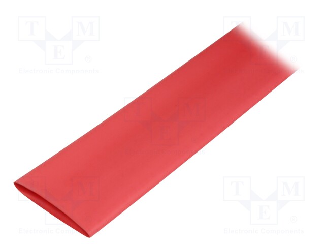 Heat shrink sleeve; glueless; 3: 1; 39mm; L: 1.2m; red; polyolefine