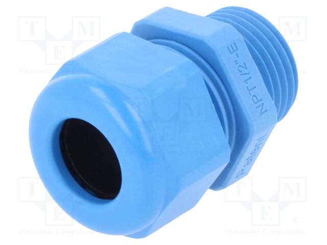 Cable gland; NPT1/2"; IP68; Mat: polyamide; blue; UL94V-0