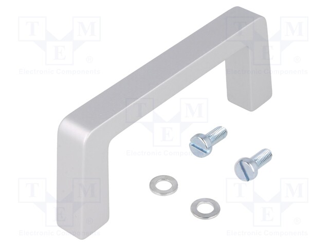 Handle; Mat: aluminium; grey; H: 40mm; L: 102mm; W: 12.2mm