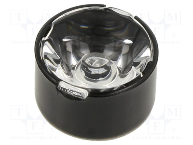 LED lens; round; Mat: PMMA plexiglass; transparent; 8÷25°; H: 9.5mm