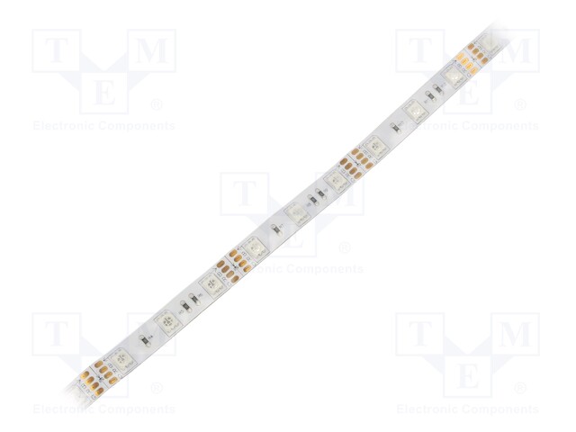 LED tape; RGB; LED/m: 48; SMD; 5050; 12V; 10mm; in gel; white PCB