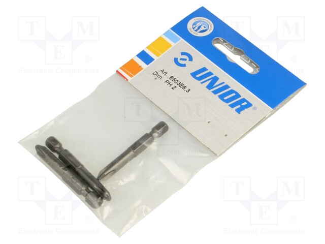 Screwdriver bit; Phillips; PH2; Overall len: 50mm; 3pcs.