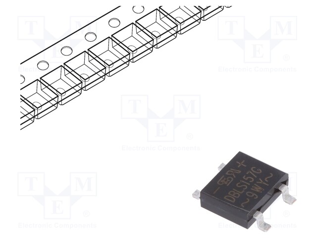 Single-phase bridge rectifier; Urmax: 1kV; If: 1.5A; Ifsm: 50A