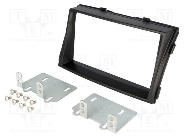 Radio mounting frame; Kia; 2 DIN; black