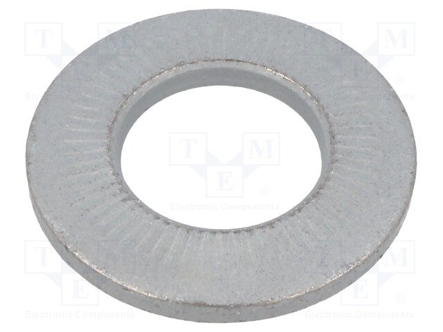 Washer; internally serrated; M20; D=40mm; h=4.9mm; spring steel