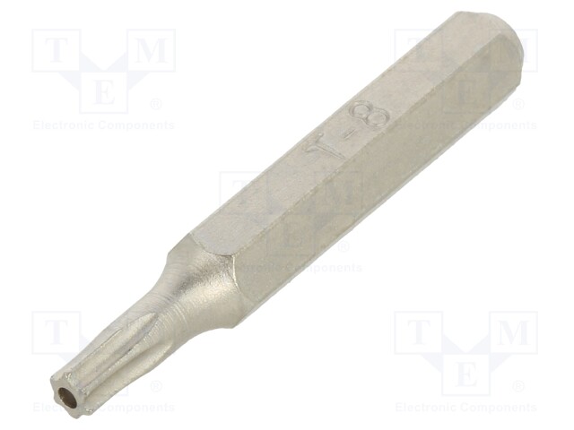 Screwdriver bit; Torx® with protection; T8H; Overall len: 27mm