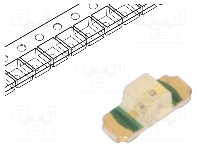 LED; SMD; 1305; yellow green; 14÷40mcd; 3.4x1.25x1.1mm; 2.1V; 20mA