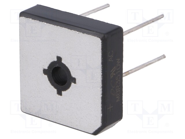 Single-phase bridge rectifier; Urmax: 1000V; If: 35A; Ifsm: 400A