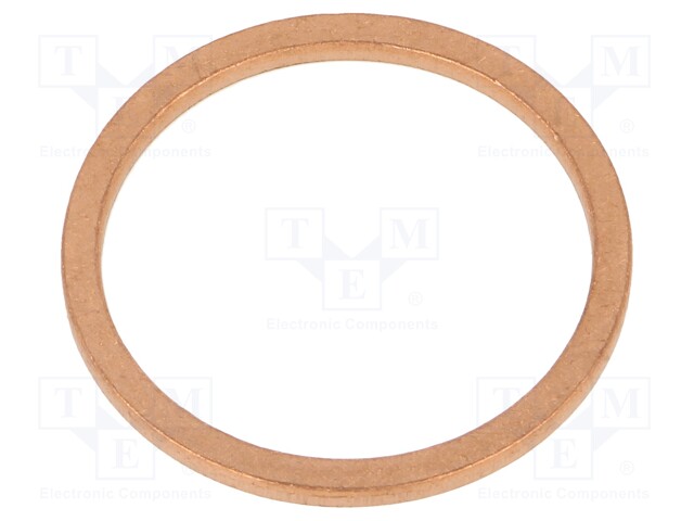 Gasket; copper; D: 2mm; Øint: 26mm; Øout: 31mm; DIN: 7603