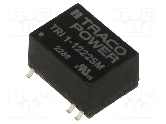 Converter: DC/DC; 1W; Uin: 10.8÷13.2V; Uout: 12VDC; Uout2: -12VDC