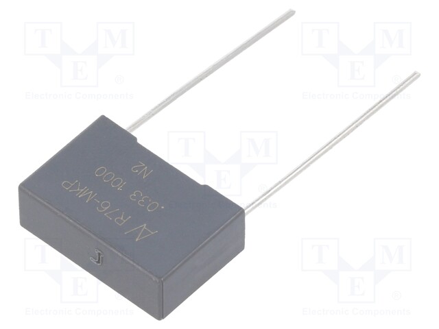 Capacitor: polypropylene; 0.033uF; ESR: 19.29mΩ; THT; ±5%; 4.306A