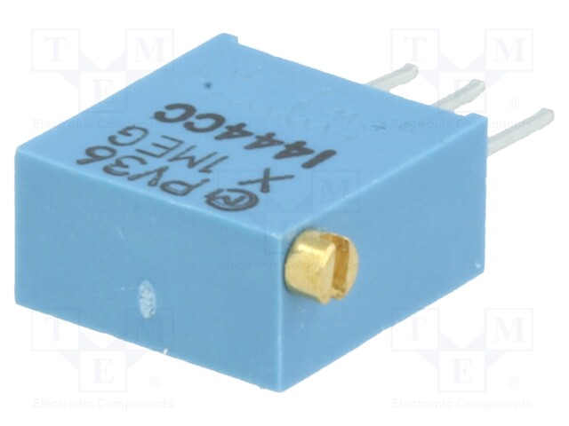 Potentiometer: mounting; vertical; 1MΩ; 500mW; THT; ±10%; linear